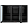 Refrigerated Back Bar 328 L 3 Glass Doors Black