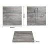 Square Melamine Table Top Grey Bolero 600 mm