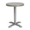 Plateau de Table Rond Mélamine Gris 600 mm - Bolero, résistant et élégant