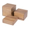 Erhöhungen aus Akazie 50/100/150mm - Set von 3 Olympia - Akazienholz & Präsentationshöhe