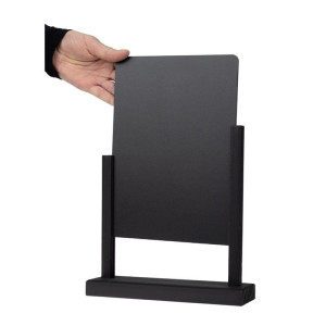 Schwarze elegante Tischtafel A4 297 x 210 mm - Olympia