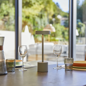 Lampe de Table Touch Aluminium - Roby Gris Clair - Lumisky