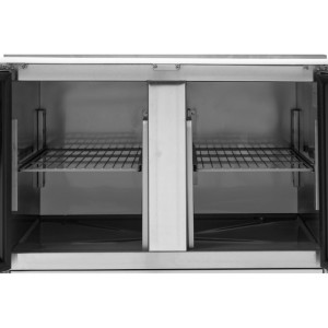 Saladette Compact - 2 Glazen Deuren met Open Dak - Dynasteel