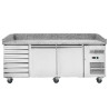 Pizza Cabinet - 2 Doors and 7 Drawers - Dynasteel