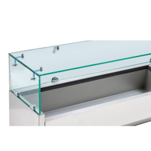 Refrigerated glass saladette 5 x GN 1/4 - Dynasteel