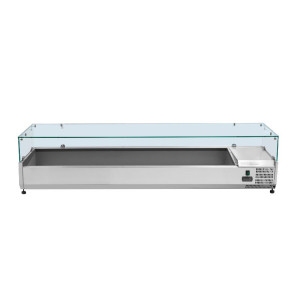 Saladette Gekühlte Glasvitrine 9 x GN 1/3 - Dynasteel