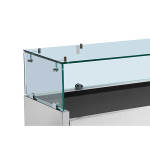 Refrigerated Glass Saladette 9 x GN 1/3 - Dynasteel