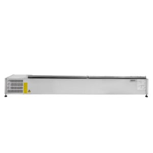 Saladette Koelvitrine om Neer te Zetten Deksel Inox - 9 x GN 1/3 - Dynasteel