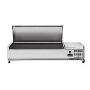 Refrigerated Saladette to Place Stainless Steel Lid - 5 x GN 1/4 - Dynasteel