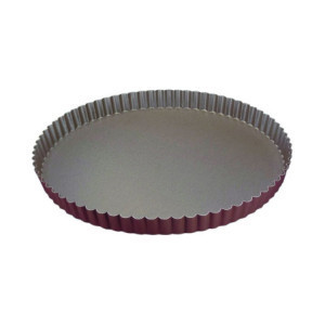 Ronde Geribbelde Antiaanbaktaartvorm 260mm - Professionele Kwaliteit