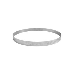 Perforated Taart Ring RVS Gobel - Ø 160 mm / H 20mm - Professionele Kwaliteit