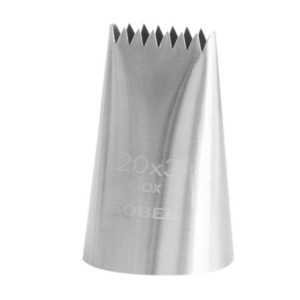 Douille voor gegroefde inox boomstam 6 tanden Gobel 20x3mm - Pro kwaliteit