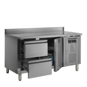 Comptoir réfrigéré TEFCOLD 282L acier inox & tiroirs GN1/1