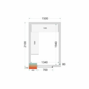 Kühlraumplatte 1500x2100x2200mm TEFCOLD: Isolierung 80mm