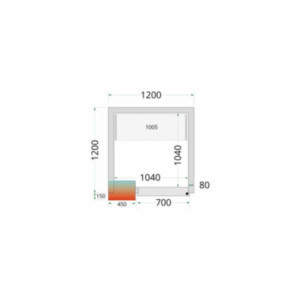 Kühlraumplatte TEFCOLD 1200x1200x2120mm: Isolierung 80mm, Einfach zu Montieren