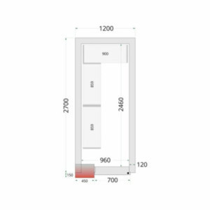 TEFCOLD Koelcelpaneel - 1200x2700x2200 mm - Optimale bewaring