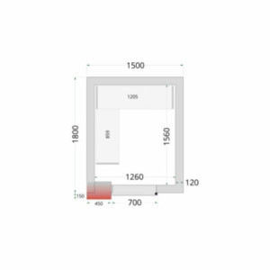 Panneel voor Koelkamer 1500x1800x2200 mm TEFCOLD