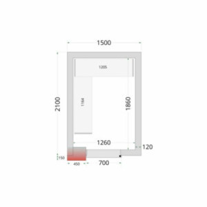 Kühlraumplatte TEFCOLD - 1500x2100x2200 mm - Optimale Isolierung