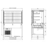 Wandkühlvitrine Drop-In Kubisch Roll-Up - L 1440 x T 720 mm - CombiSteel