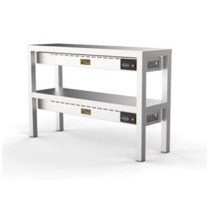 Ceramic Warming Shelf - 2 Levels - L 1400 x D 300 mm - CombiSteel