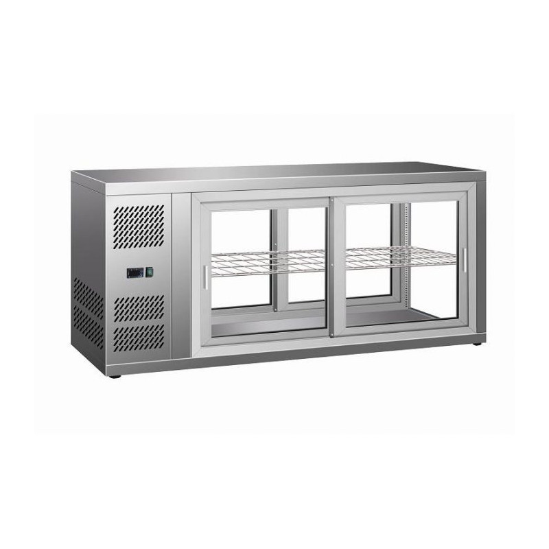 Refrigerated Pastry Display Case 150L - CombiSteel | Ventilated Cooling & LED Lighting