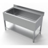 Stainless Steel Sink 1 - Backsplash and Shelf 1400x700 mm