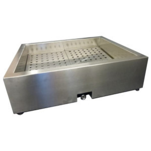 Inclined Crushed Ice Bin Drop-In 3/1 with Side Drain - Stainless Steel AISI 304