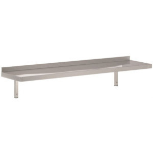 Stainless Steel Wall Shelf with Support - L 1200 x D 300 mm - CombiSteel