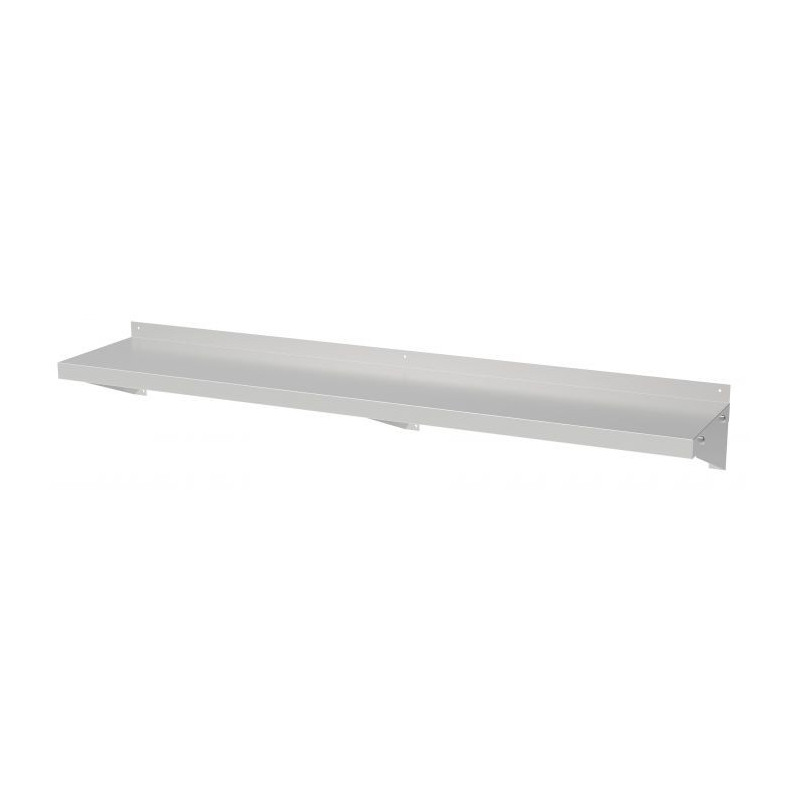 Stainless Steel Wall Shelf 1200x300 mm - Robust Brackets CombiSteel