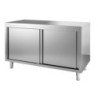 Stainless Steel Low Cabinet 2 Sliding Doors | Professional Kitchen Storage