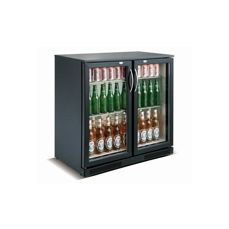 Refrigerated Back Bar 2 Swing Doors - 198 L Black CombiSteel