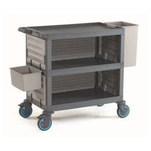 Chariot de Débarrassage 3 Niveaux CombiSteel - Service Inox & Organisation optimale