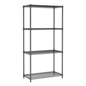 4-Tier Detachable Shelf Black - L 900 x D 450 mm - CombiSteel