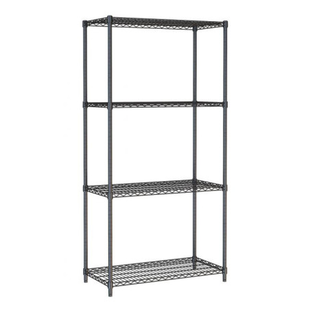 Etagère 4 Niveaux Démontable Noir - L 900 x P 450 mm - Combisteel 7530.0025