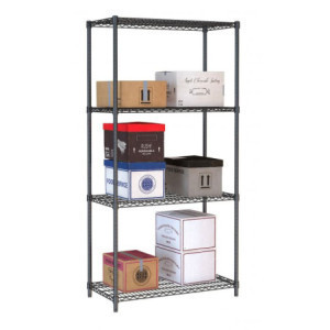 4-Tier Detachable Shelf Black - L 900 x D 450 mm - CombiSteel