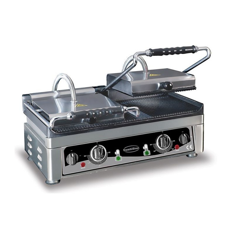 Professionele Dubbele Panini Grill - Combisteel Geribbeld