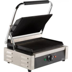 Grill Panini Contact Simple Plaques Geribbeld CombiSteel