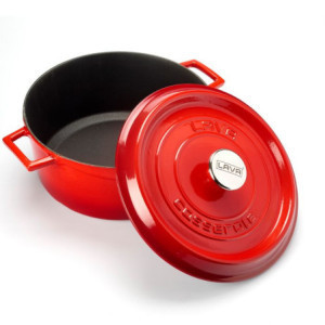 Red Cast Iron Dutch Oven Ø 24 cm - Brand CombiSteel - Quality and Performance