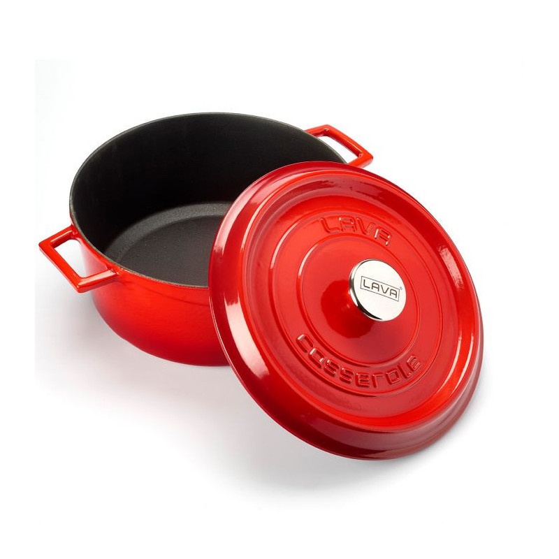 Red Cast Iron Dutch Oven Ø 24 cm - Brand CombiSteel - Quality and Performance