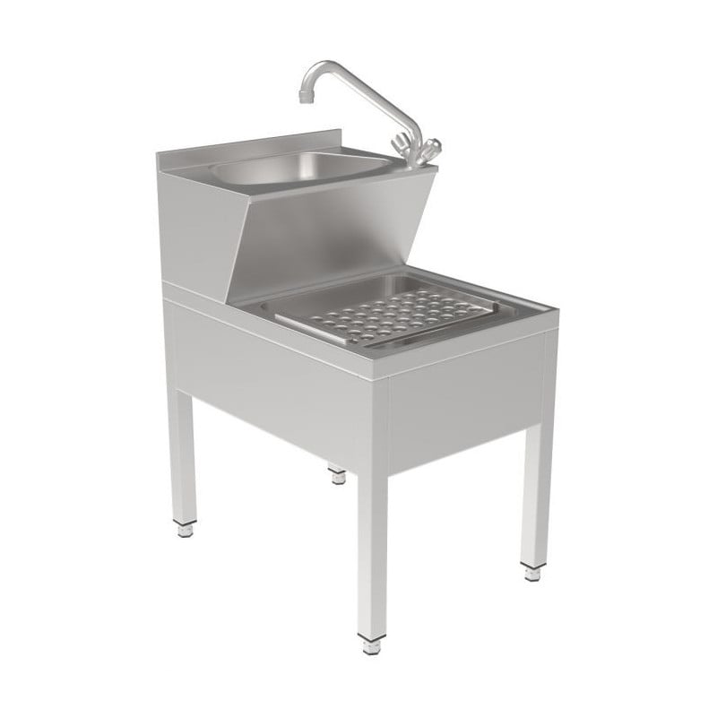 Stainless steel hand wash basin for optimal hygiene in professional kitchens