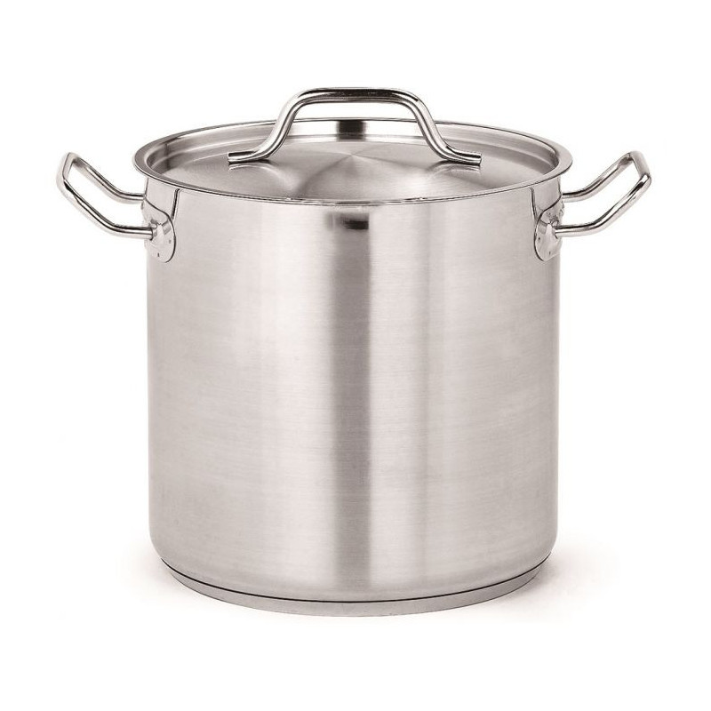 Professional stainless steel pot with lid - 25L - CombiSteel