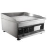 Plancha Elektrisch Glad Chroom CombiSteel 7455.1055 met Grillplaat en Gladde Oppervlakte