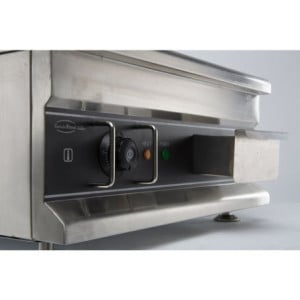 Plancha Elektrisch Glad Chroom CombiSteel 7455.1055 met Grillplaat en Gladde Oppervlakte