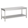 RVS Tafel met Plank - L 1400 x D 700 mm - CombiSteel