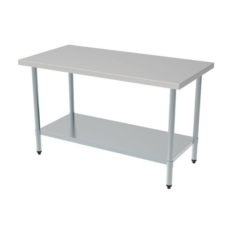 Table Inox avec Étagère 2000x700 mm - Qualité CombiSteel