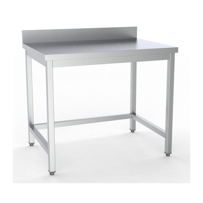 Stainless Steel Table with Backsplash - Generous dimensions, robustness, and practicality