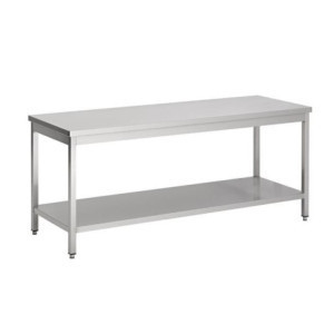 RVS Tafel met Plank - L 800 x D 600 mm - CombiSteel