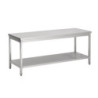 RVS Tafel met Plank - L 800 x D 600 mm - CombiSteel