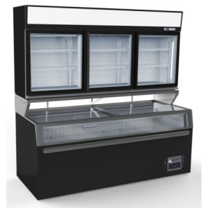 Wandvitrine en Supermarkt Buffet - Koeling CombiSteel 1396 L