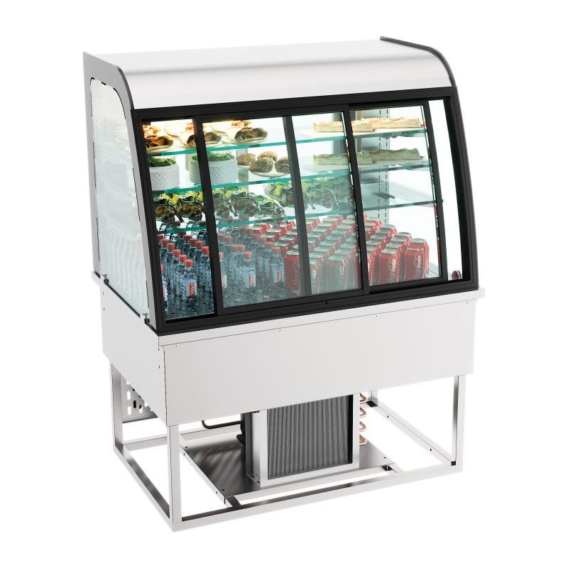 Drop-In Refrigerated Display Case with Sliding Doors - 140 L CombiSteel